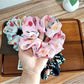 Gifty - Floral Chiffon Look Elastic Ponytail Scrunchie