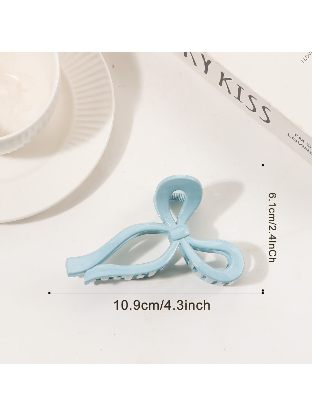 Beau - Minimalist Solid Color Bow Shaped Claw Clip