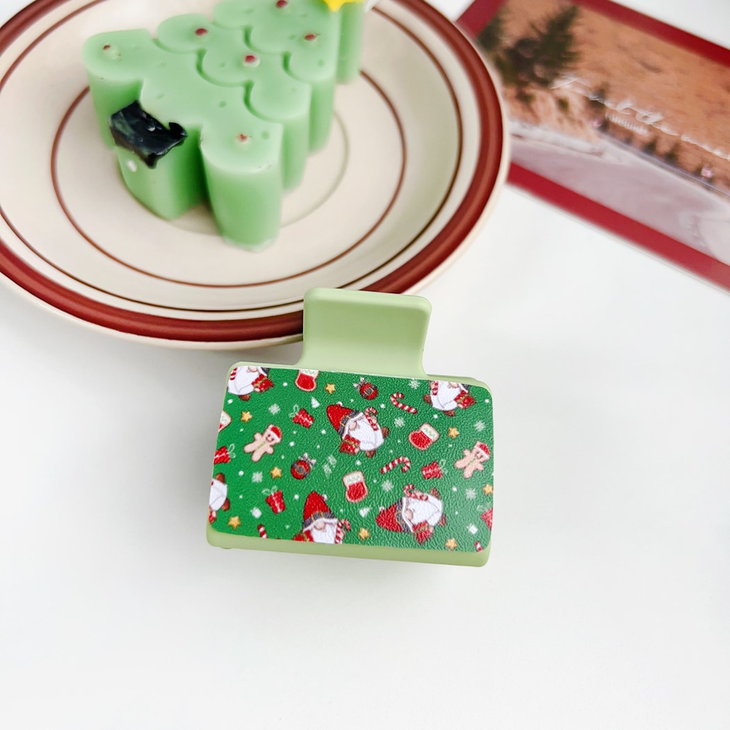 Beau - Cute Christmas Style Printed Claw Clip