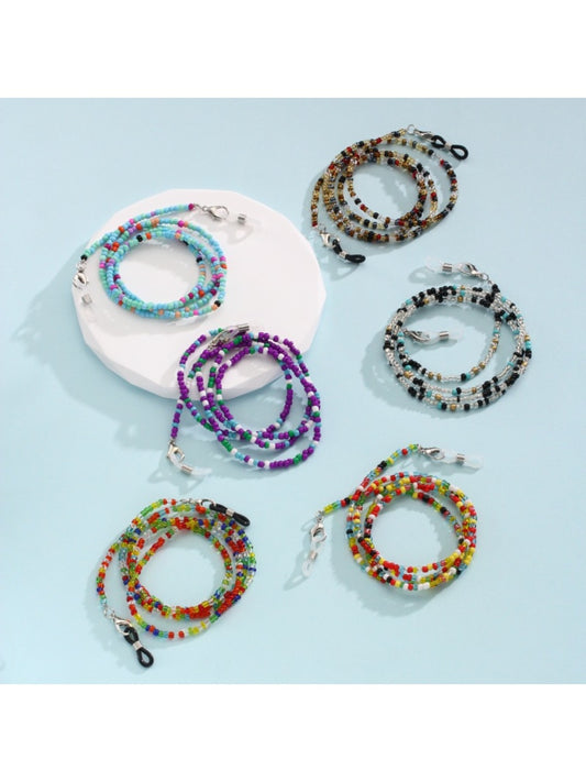 Velra - Vintage Multicolored Beaded Eyeglass Strap