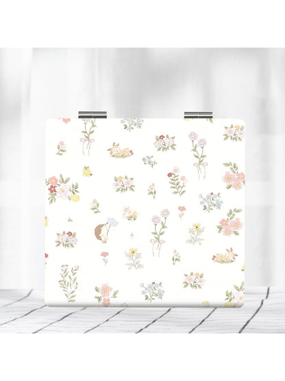 Mirroray - Floral Print Portable Makeup Folding Mirror