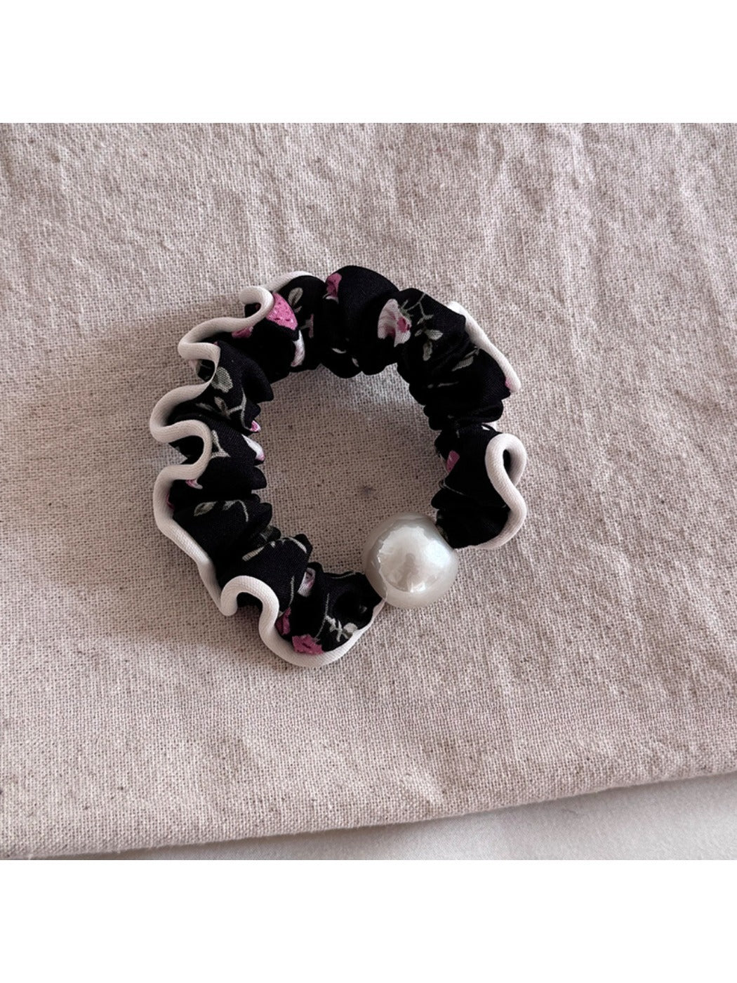 Gifty - Fabric Floral Print Hair Ring