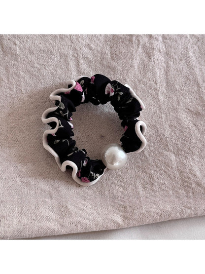 Gifty - Fabric Floral Print Hair Ring