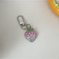 Keypus - Transparent Glitter Gradient Strawberry Keychain