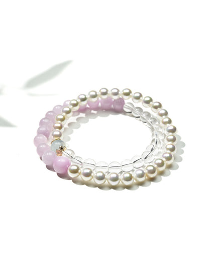 Lovra - Crystal Geometric Multi Layer Beaded Bracelet
