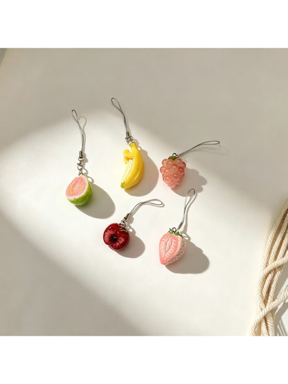 Keypus - Playful Fruit Charm Phone Strap Keychain