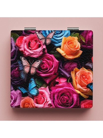 Mirroray - Floral Patterned Square Mirror