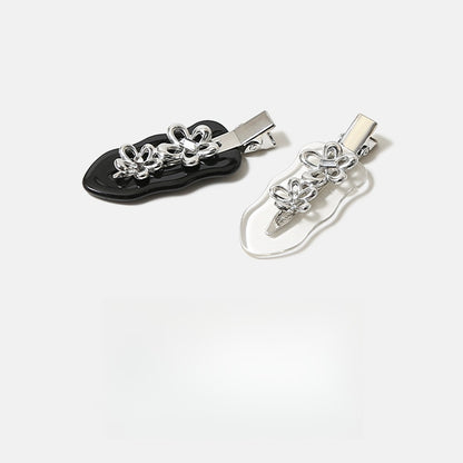 Beau - Floral Alloy Accent Side Barrette
