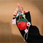 Keypus - Cartoon Peach Faux Leather Bag Charm Keychain