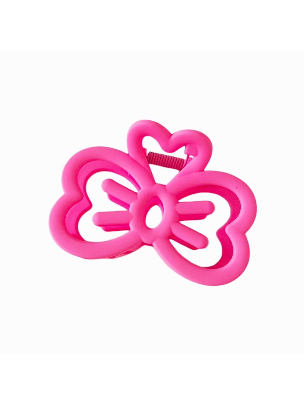 Beau - Openwork Bow Shape Plastic Alloy Claw Clip