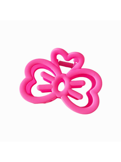 Beau - Openwork Bow Shape Plastic Alloy Claw Clip