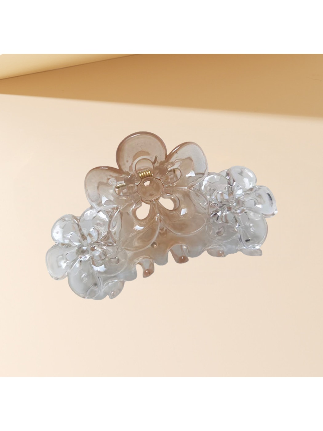 Beau - Gradient Three Flowers Plastic Claw Clip