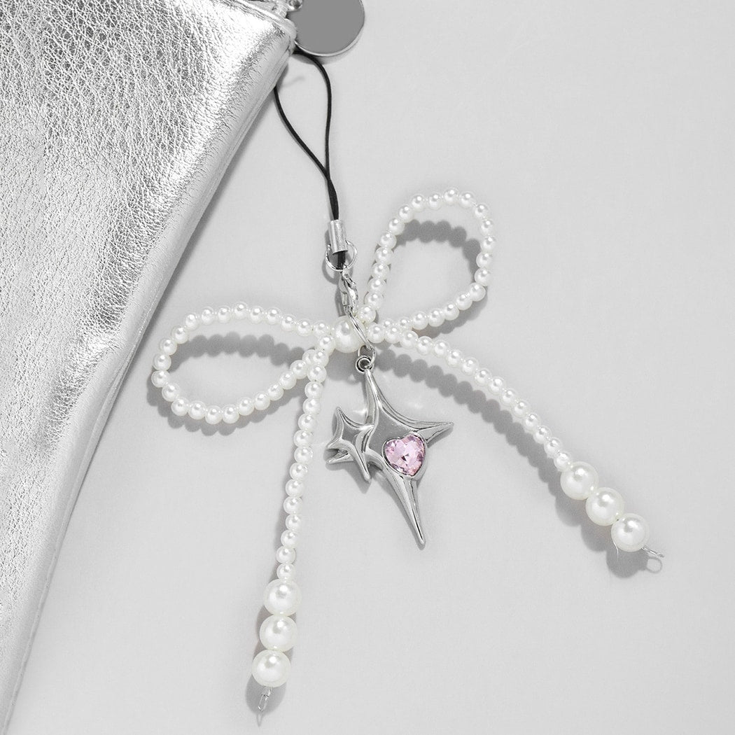 Keypus - Sweet Decorative Bow Beaded Keychain