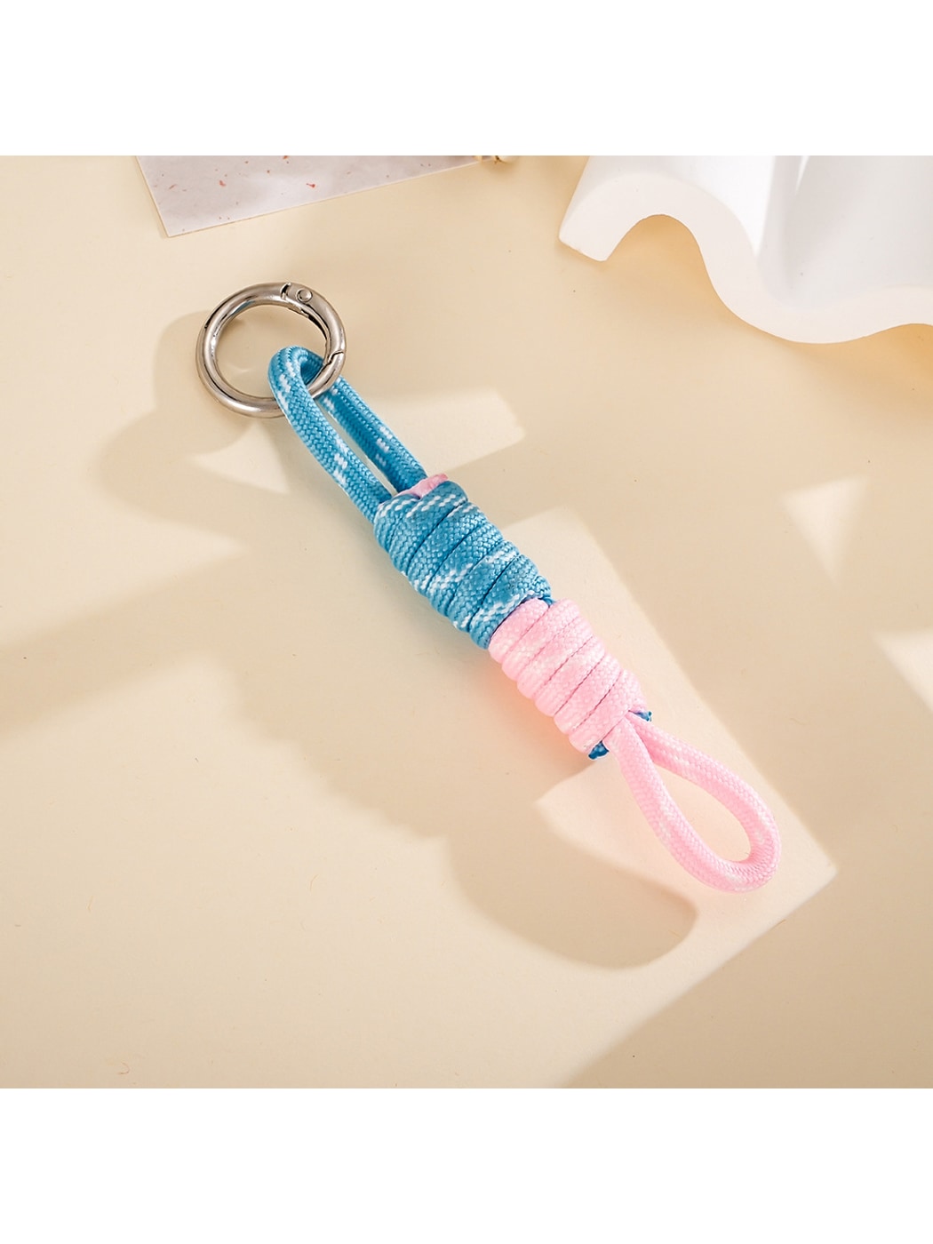 Keypus - Two Tone Rope Knot Bag Hanging Keychain
