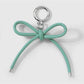 Keypus - Leopard Pattern Bow Faux Leather Bag Charm Keychain