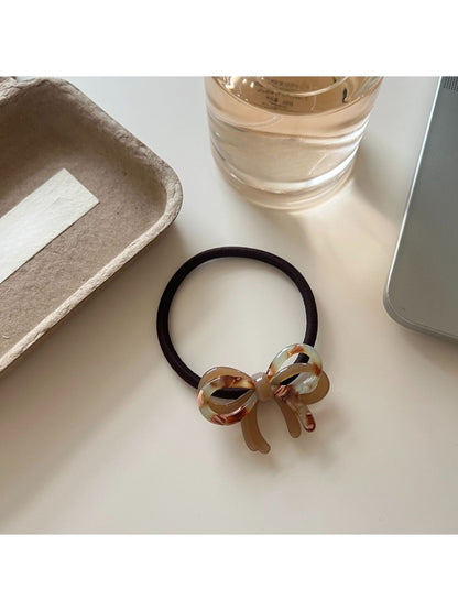 Gifty - Sleek Color Blocked Bow Hair Tie