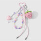 Keypus - Y2K Beaded Strawberry Heart Bag Charm Keychain