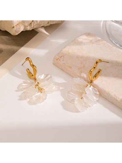 Earedge - Elegant Floral Drop Earrings