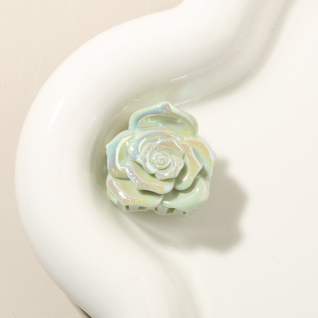 Beau - Glossy Rose Flower PS Hair Claw Clip
