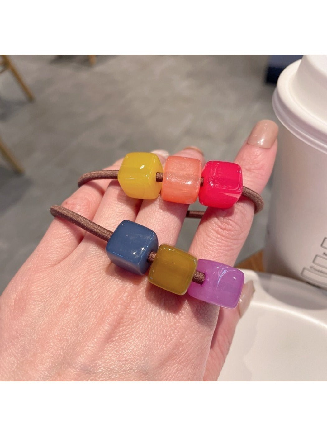 Gifty - Macaron Cube Hair Ties