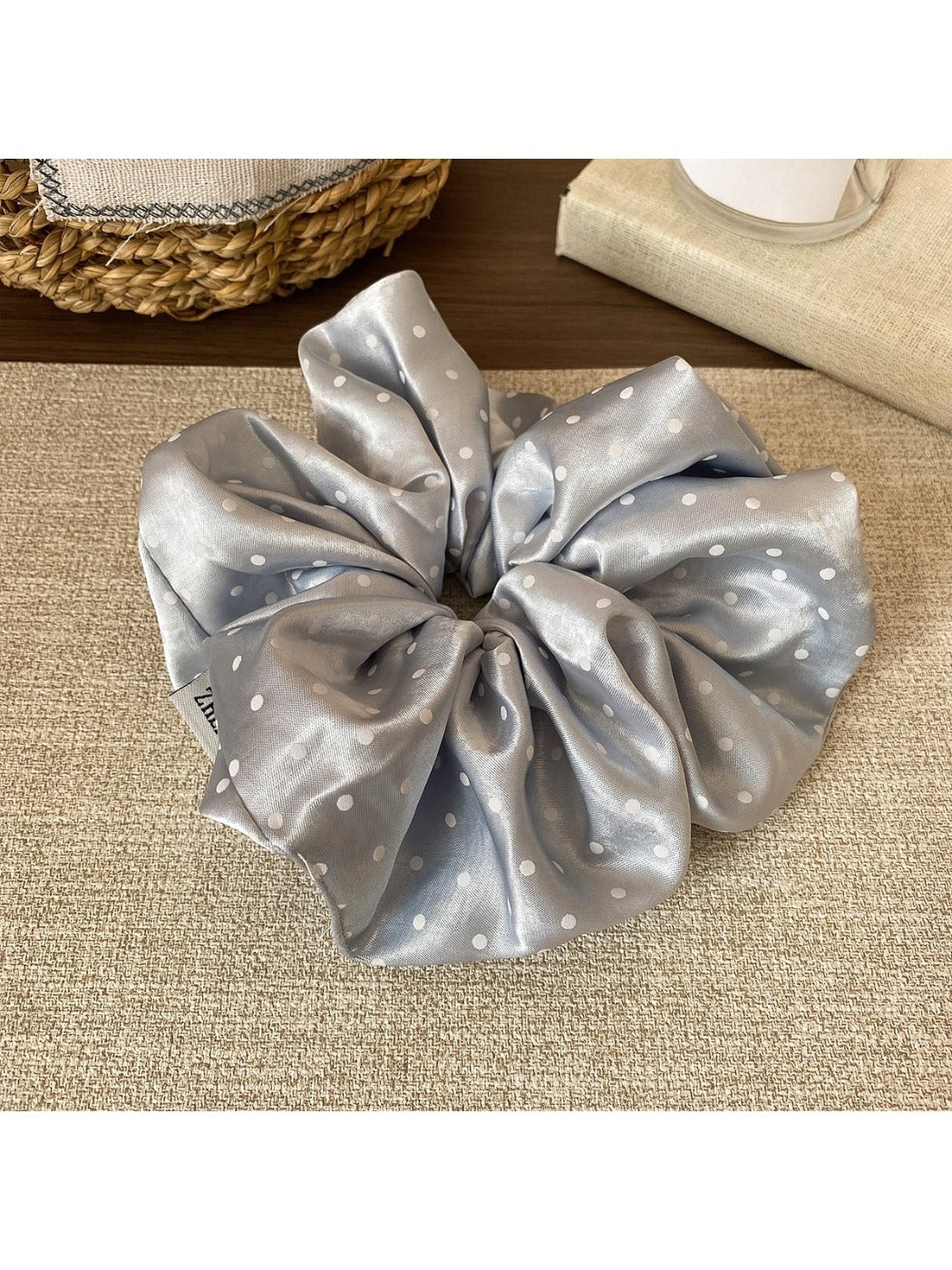 Gifty - Satin Polka-Dotted Scrunchie