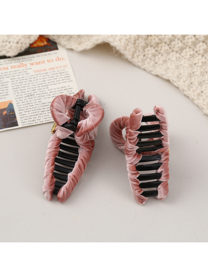 Beau - Large Looped Geometric Solid Color Claw Clip