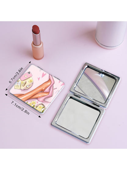 Mirroray - Square High Heel Printed Folding Mirror