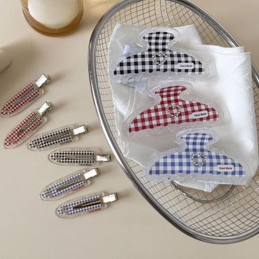 Beau - Sweet Plaid Plastic Hair Clip