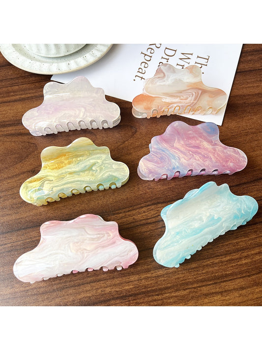 Beau - Glossy Cloud Form Acrylic Hair Claw Clip