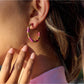 Earedge - Sweet Bicolor C-Hoop Earrings