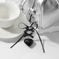 Keypus - Glossy Heart and Ribbon Bow Pendant Keychain