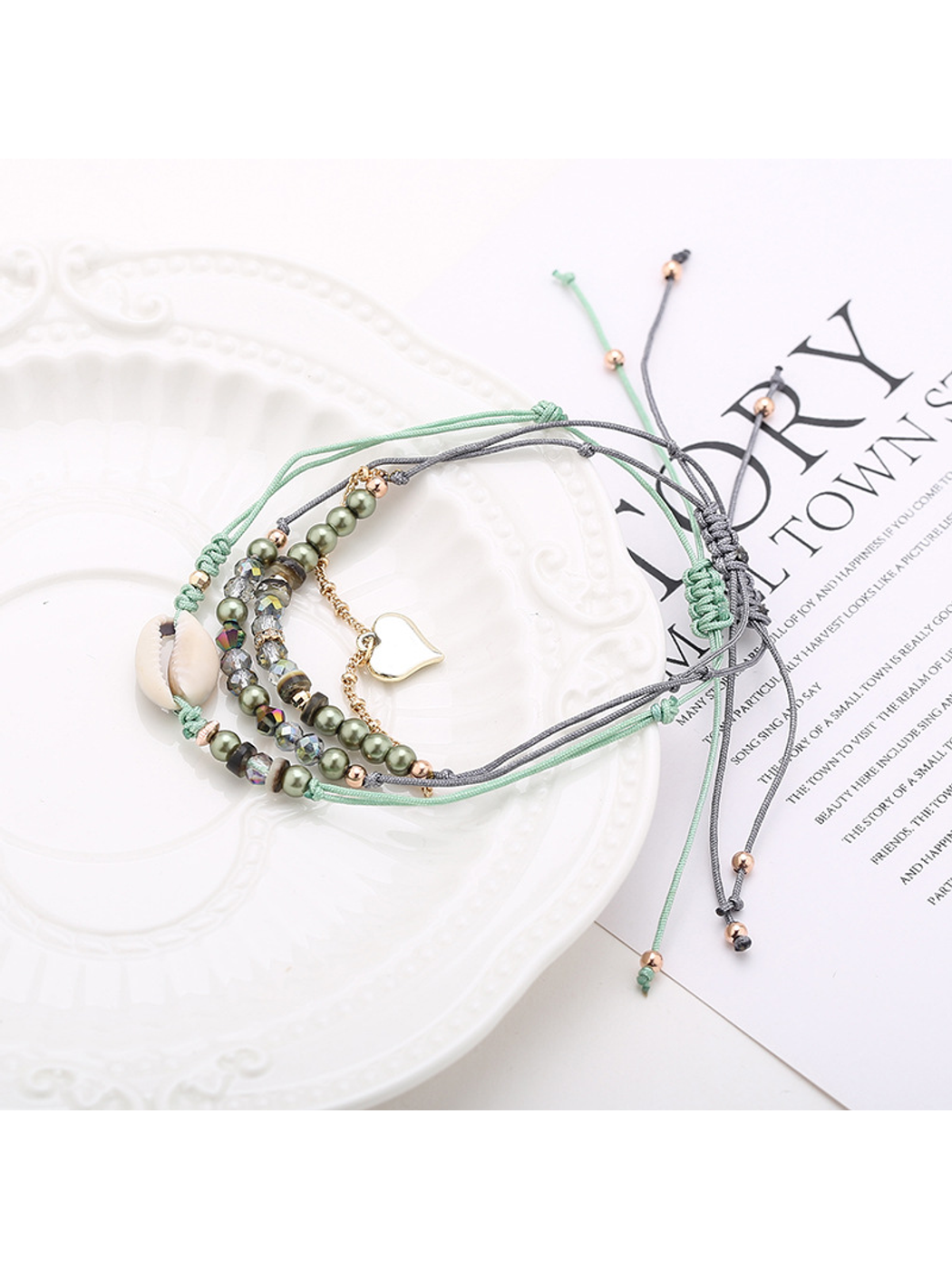 Lovra - Bohemian Beaded Alloy Strand Bracelet