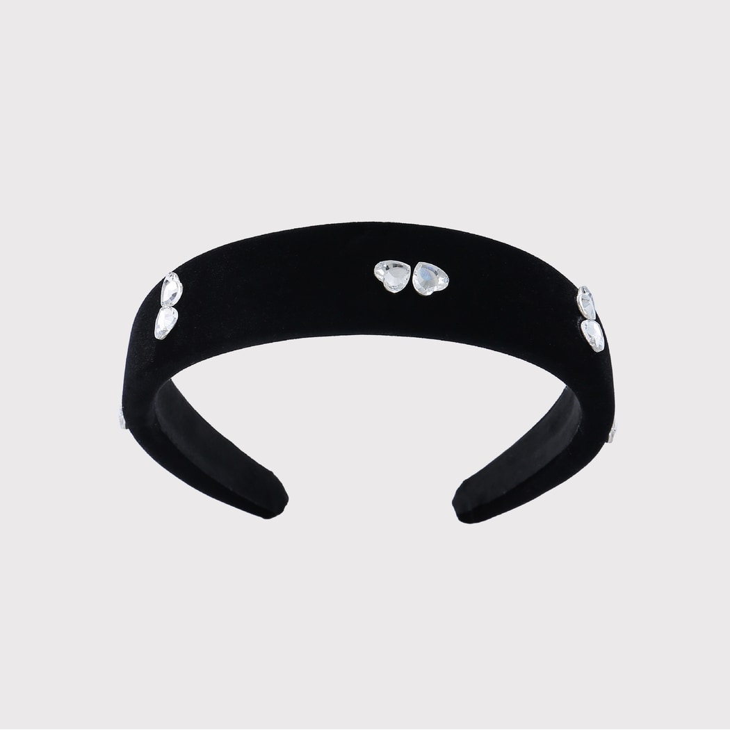 Gifty - Elegant Velvet Geometric Accent Wide Headband