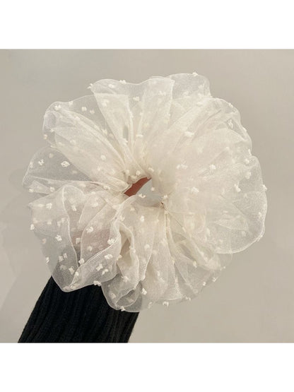 Gifty - Puffy Polka-Dot Tulle Scrunchie