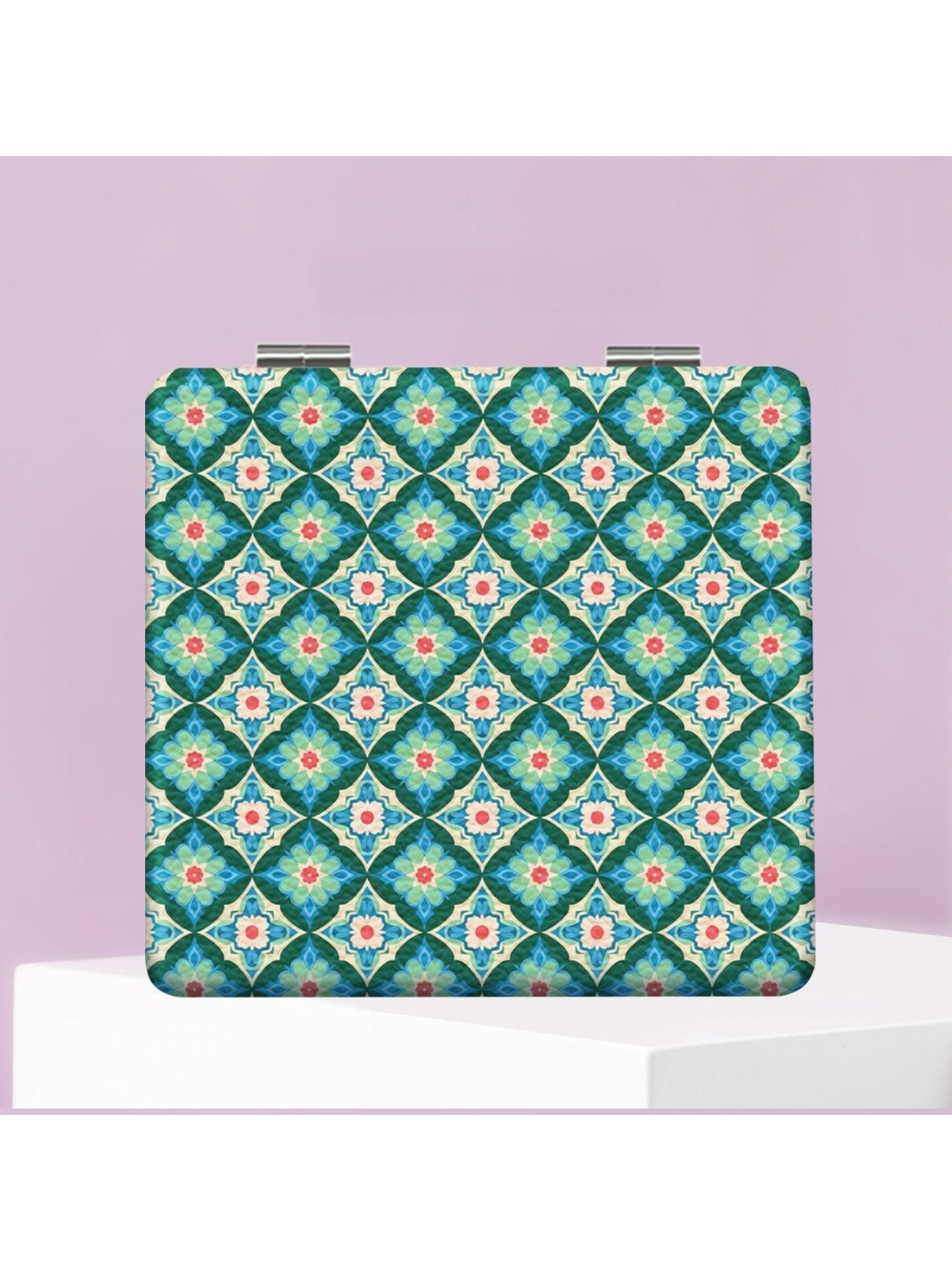 Mirroray - Vintage Plaid Square Compact Mirror