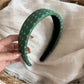 Gifty - Polka Dot Padded Fabric Wide Form Headband