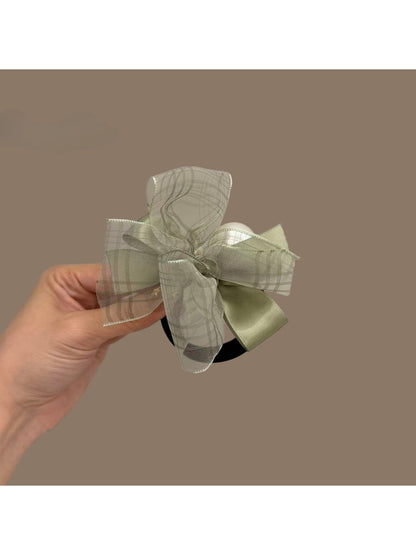 Gifty - Polyester Mesh Bow Detail Ponytail Hair Tie