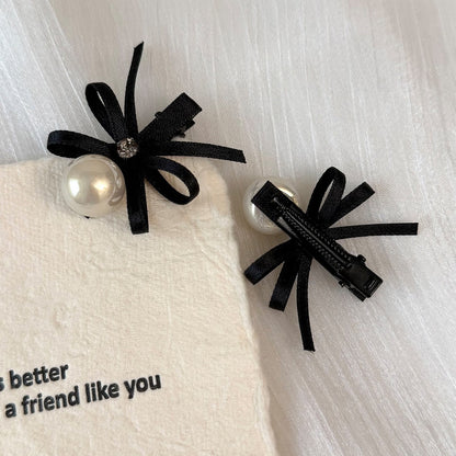 Beau - Decorative Ribbon Bow Side Barrette