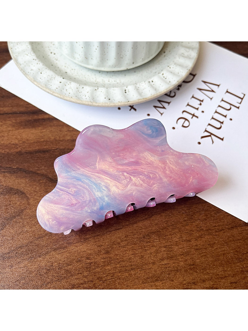 Beau - Glossy Cloud Form Acrylic Hair Claw Clip