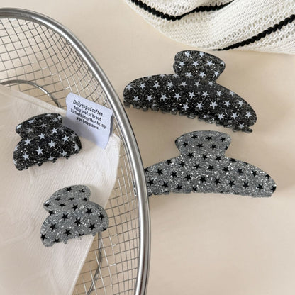 Beau - Sparkly Star Pattern Acrylic Claw Clip