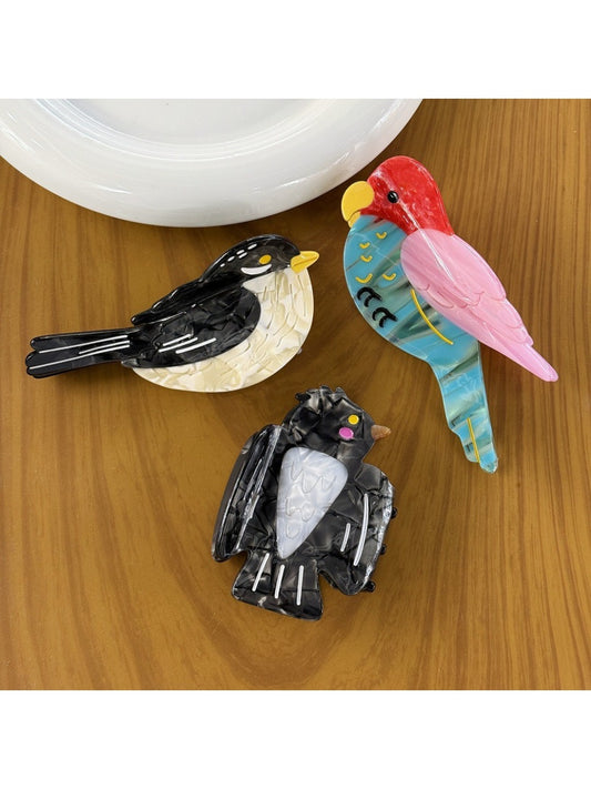 Beau - Cute Colorblock Bird Hair Clip