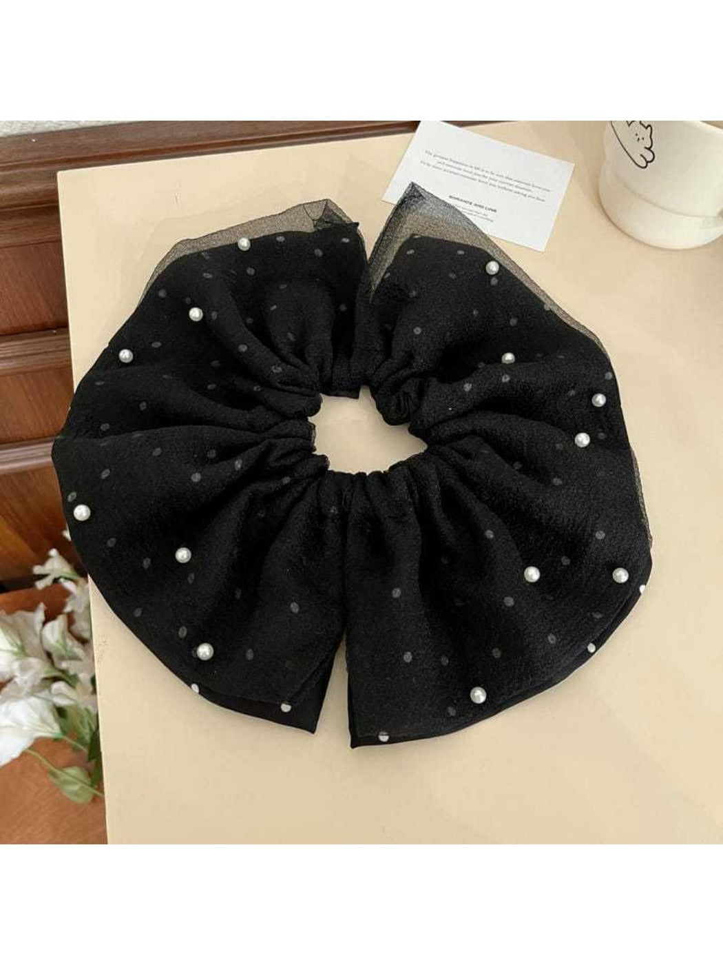 Gifty - Double Layer Mesh Hair Tie French Elegant