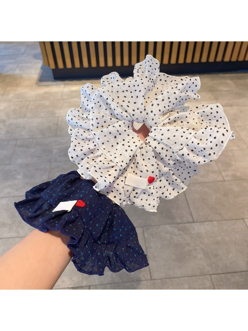 Gifty - Sweet Polka Dot Voluminous Scrunchie