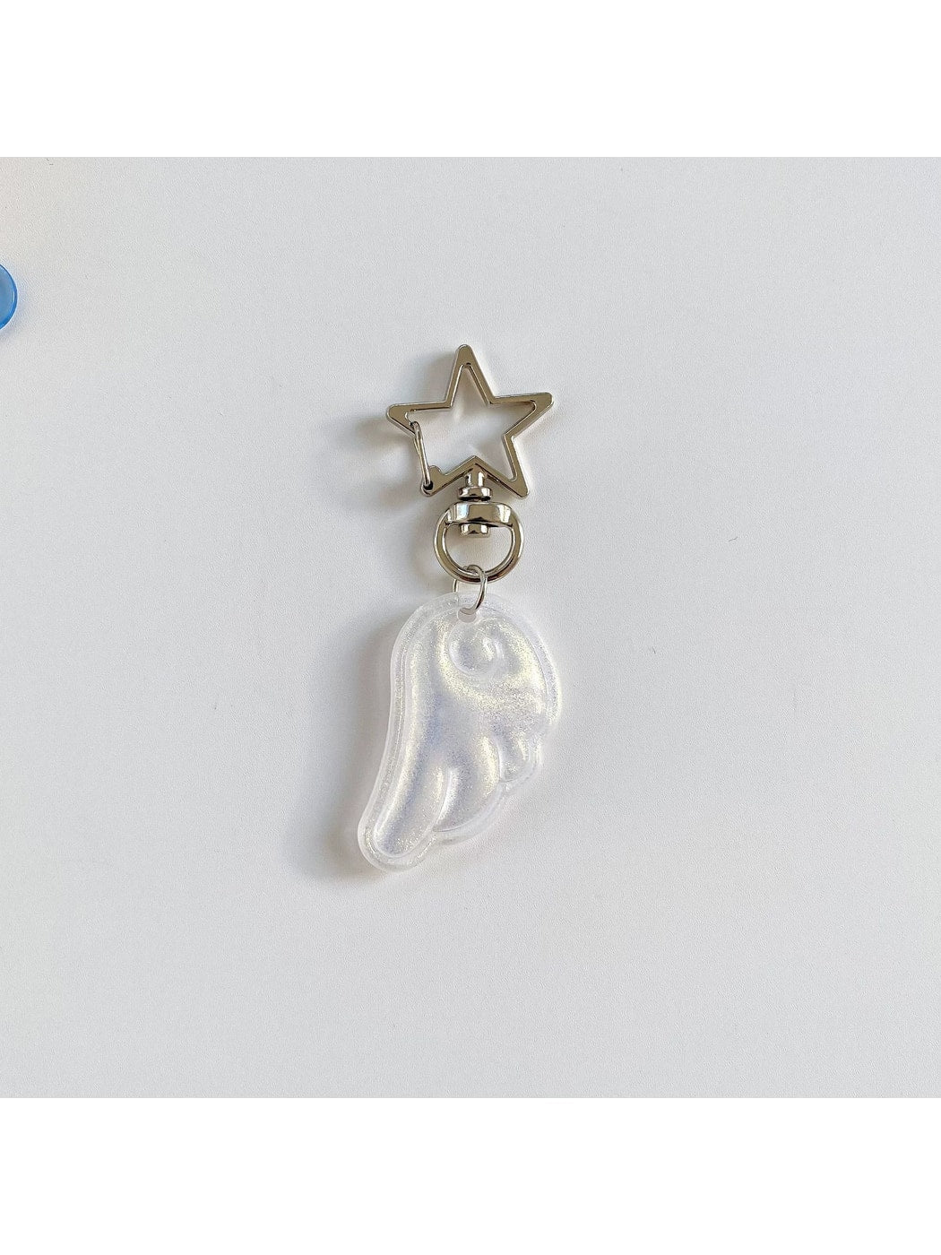Keypus - Shimmery Acrylic Angel Wing Star Keychain