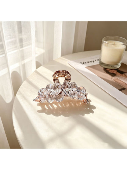 Beau - Decorative Shiny Flower Cluster Claw Hair Clip