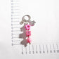 Top view of the beaded star keychain showing detailed beadwork and colors