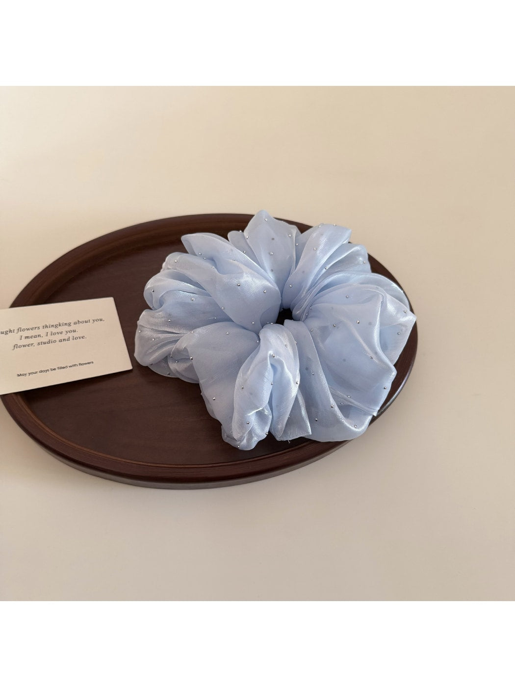 Gifty - Polyester Ruffled Sheer Look Scrunchie