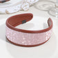 Gifty - Elegant Wide Faux Leather Bow Accent Headband