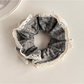 Gifty - Vintage Plaid Lace Trim Hair Scrunchie