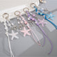 Keypus - Beaded Starfish Phone Strap Charm Alloy Keychain